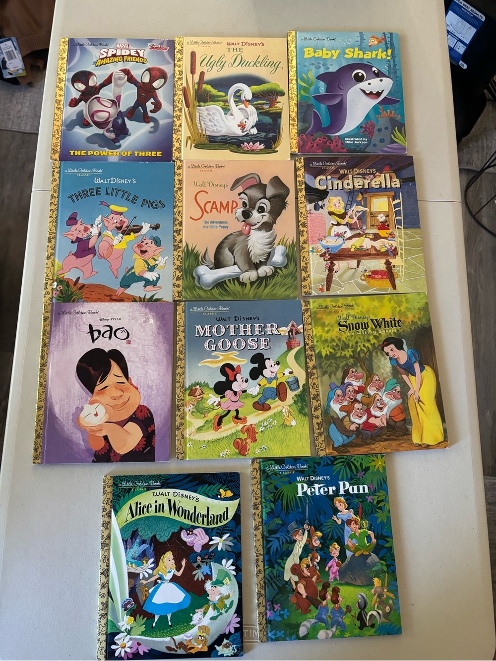 Disney Little Golden Books Set - Blue and Gold -11 books